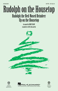 Rudolph on the Housetop SATB choral sheet music cover Thumbnail